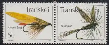 Südafrika - Transkei Mi.Nr. Zdr.66,67 waag. Künstliche Fliegen 