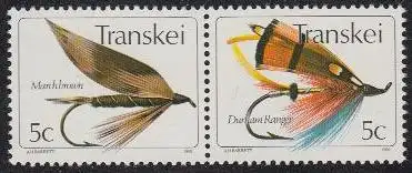 Südafrika - Transkei Mi.Nr. Zdr.69,65 waag. Künstliche Fliegen 