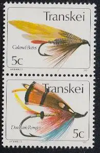 Südafrika - Transkei Mi.Nr. Zdr.66,65 senkr. Künstliche Fliegen 
