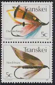 Südafrika - Transkei Mi.Nr. Zdr.65,69 senkr. Künstliche Fliegen 