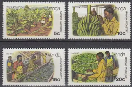 Südafrika - Venda Mi.Nr. 30-33 Bananenanbau (4 Werte)