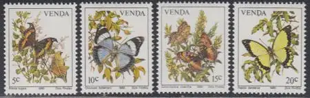 Südafrika - Venda Mi.Nr. 34-37 Schmetterlinge (4 Werte)