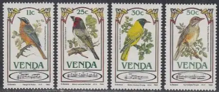 Südafrika - Venda Mi.Nr. 103-06 Singvögel (4 Werte)
