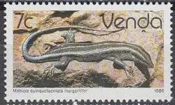 Südafrika - Venda Mi.Nr. 126x Freim. Reptilien, Skink (7)