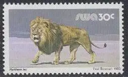 Südwestafrika Mi.Nr. 489x Freim. Wildlebende Säugetiere, Löwe (30)