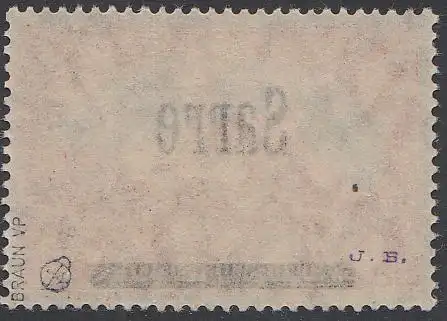 Saargebiet Mi.Nr. 17 A I Marke Deutsches Reich, Reichspostamt, Aufdruck Sarre,1M