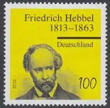 D,Bund Mi.Nr. 2990 200.Geb.Friedrich Hebbel, Dramatiker und Lyriker (100)