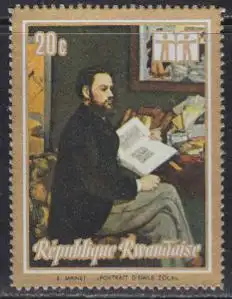 Ruanda Mi.Nr. 549A Int.Jahr des Buches, Gemälde von Manet (20)