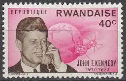 Ruanda Mi.Nr. 130A John F. Kennedy, Erdkugel, Satellit (40)