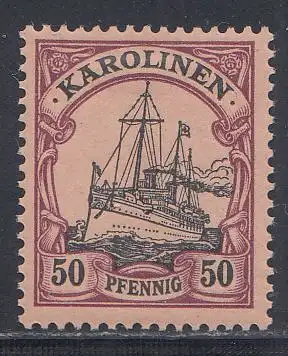Deutsche Kolonien, Karolinen, MiNr 14, Kaiseryacht "Hohenzollern"
