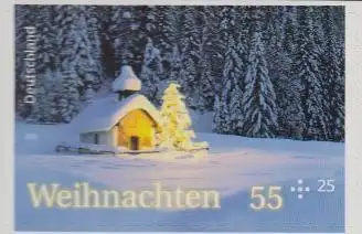 D,Bund Mi.Nr. 2966 a.MH Weihnachten, Kapelle, skl. aus Markenheftchen (55+25)