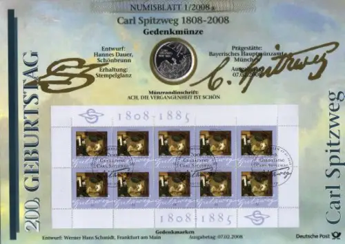 D,Bund, Carl Spitzweg (Numisblatt 1/2008)