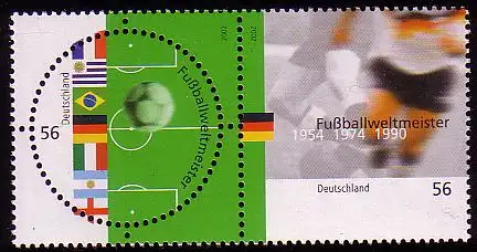 D,Bund Mi.Nr. 2258-59Zd. Fußballweltmeister (Zus.druck)