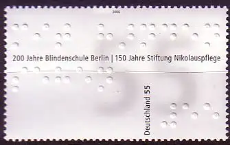D,Bund Mi.Nr. 2525 Blindenschule Berlin, Nikolauspflege, Braille Schrift (55)