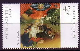 D,Bund Mi.Nr. 2569 Weihnachten 2006, Gemälde Geburt Christi (45+20)