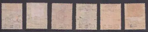 Italien Mi.Nr. 61 - 66, Paketmarken mit Aufdruck