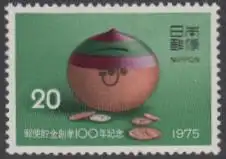 Japan Mi.Nr. 1272 100Jahre Postsparkasse, Spardose, Münzen (20)