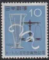 Japan Mi.Nr. 705 Einführung metrisches System, Meßglas, Metermaß, Waage (10)