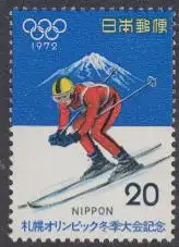 Japan Mi.Nr. 1138 Olympia 1972 Sapporo, Skiabfahrtslauf (20)
