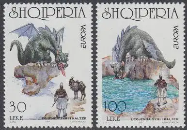 Albanien Mi.Nr. 2619-20 Europa 97, Sagen und Legenden (2 Werte)