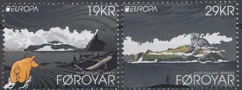 Färöer MiNr. 1040-1041 Europa 2022, Geschichten und Mythen (2 Werte)