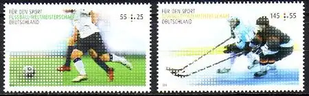 D,Bund Mi.Nr. 2788-89 Fußball- und Eishockey-WM (2 Werte)