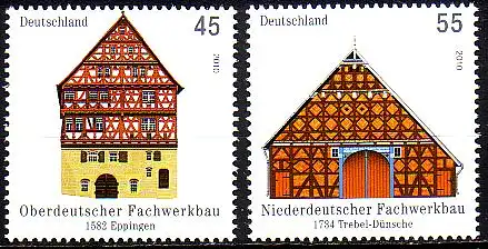 D,Bund Mi.Nr. 2823-24 Fachwerkbauten in Deutschland (2 Werte)