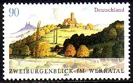 D,Bund Mi.Nr. 2847 Werratal mit Burgen Ludwigstein und Hanstein (90)