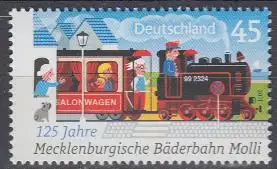 D,Bund Mi.Nr. 2872 125 J. Mecklenburgische Bäderbahn, Schmalspur Molli (45)