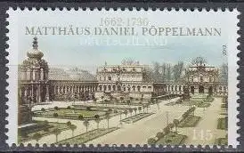 D,Bund Mi.Nr. 2905 Matthäus Daniel Pöppelmann, Zwinger Dresden (145)