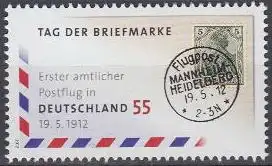 D,Bund Mi.Nr. 2954 Tag der Briefmarke, Jahrestag des 1.amtl. Postflugs (55)
