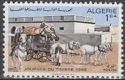 Algerien Mi.Nr. 523 Tag der Briefmarke 1969, Postkutsche (1)