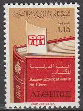 Algerien Mi.Nr. 587 Int. Jahr des Buches, Buch mit Lesezeichen (1,15)