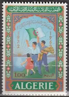 Algerien Mi.Nr. 594 10 Jahre Unabhängigkeit, Landesflagge u.a. (1,00)