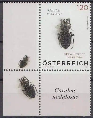 Österreich MiNr. (noch nicht im Michel)  Käfer, Carabus nodulosus (120)