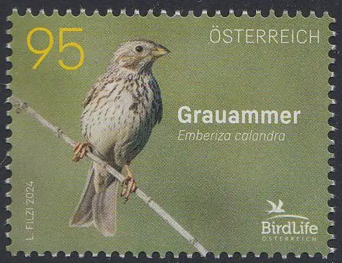 Österreich MiNr. (noch nicht im Michel)  Grauammer (95)