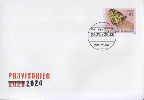 Liechtenstein MiNr. 2116-2119 Freim. Provisorien (Marken mit Aufdruck) [4 FDC]