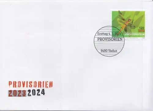 Liechtenstein MiNr. 2116-2119 Freim. Provisorien (Marken mit Aufdruck) [4 FDC]