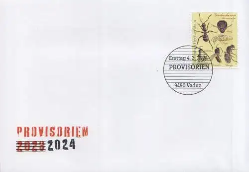 Liechtenstein MiNr. 2116-2119 Freim. Provisorien (Marken mit Aufdruck) [4 FDC]