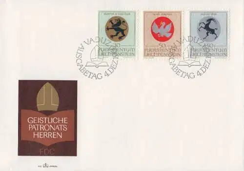 Liechtenstein Mi.Nr. 514-16 Geistliche Patronatsherren (I) (3 Werte)