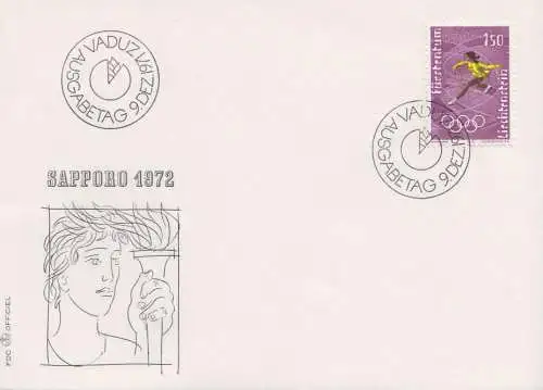 Liechtenstein Mi.Nr. 551-54 Olympia 1972 Sapporo (4 Briefe)