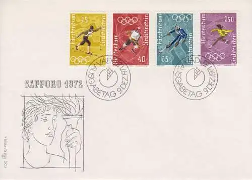 Liechtenstein Mi.Nr. 551-54 Olympia 1972 Sapporo