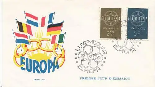 Luxemburg Mi.Nr. 609-10 Europa 1959 (2 Werte)