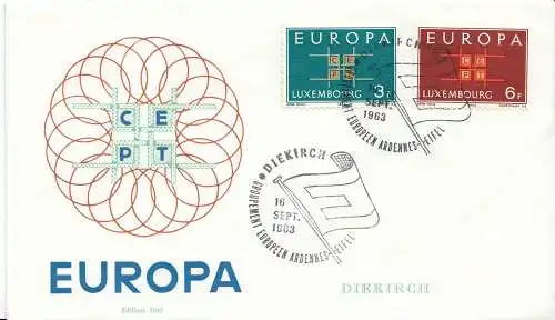 Luxemburg Mi.Nr. 680-81 Europa 1963 (2 Werte)