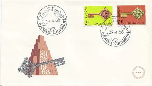 Luxemburg Mi.Nr. 771-72 Europa 1968 (2 Werte)