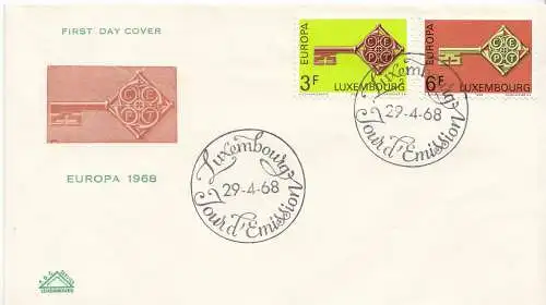 Luxemburg Mi.Nr. 771-72 Europa 1968 (2 Werte)