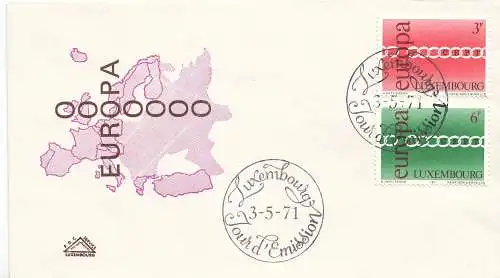 Luxemburg Mi.Nr. 824-25 Europa 1971 (2 Werte)