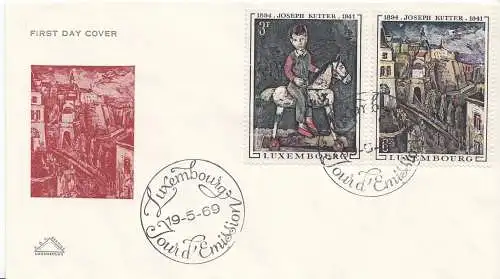 Luxemburg Mi.Nr. 790-91, 1969 Joseph Kutter