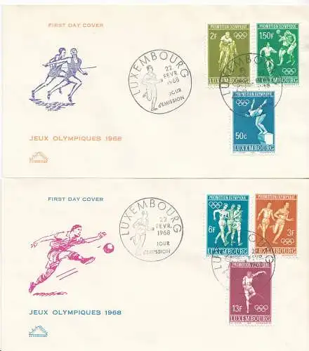 Luxemburg Mi.Nr. 765-70, 1968 Olympische Sommerspiele (6 Werte)