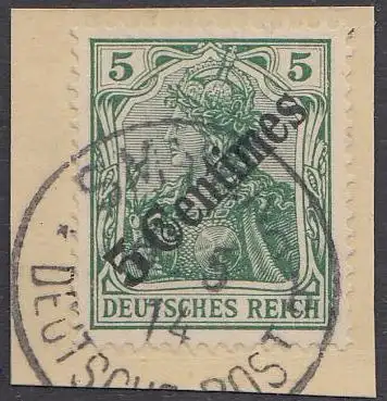 Deutsche Auslandspostämter, Türkei Mi.Nr 48 Germania mit Aufdruck (5 C auf 5 Pf)